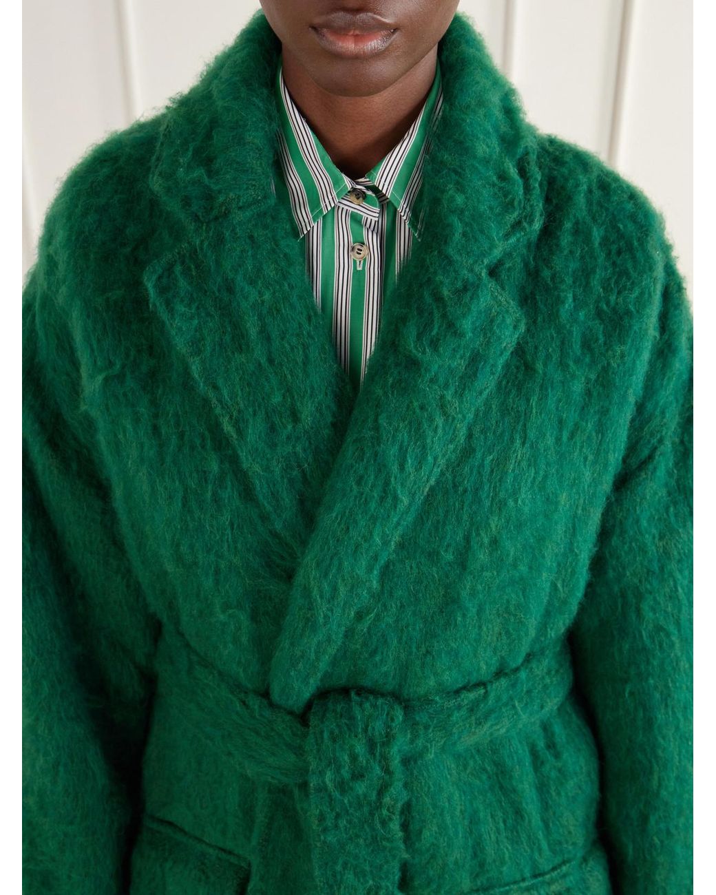 Marrakshi Life Green The Blanket Brushed Woven Coat