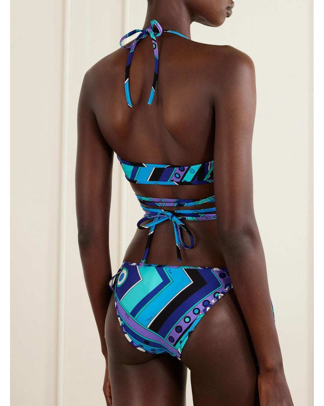 Emilio Pucci Blue Printed Bikini Briefs