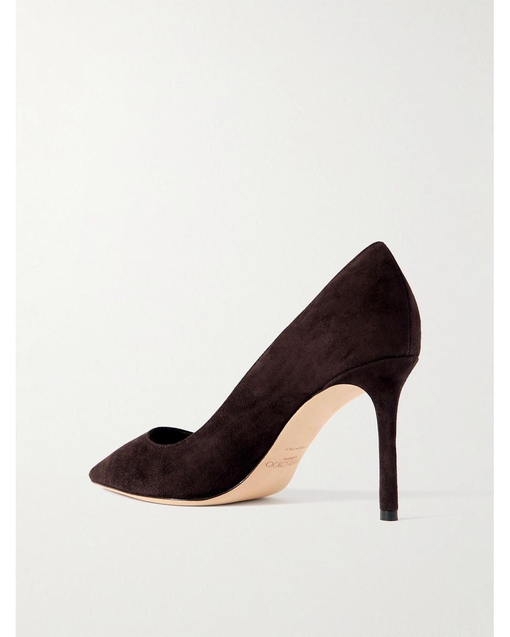 Jimmy Choo Black Romy 85 Suede Pumps