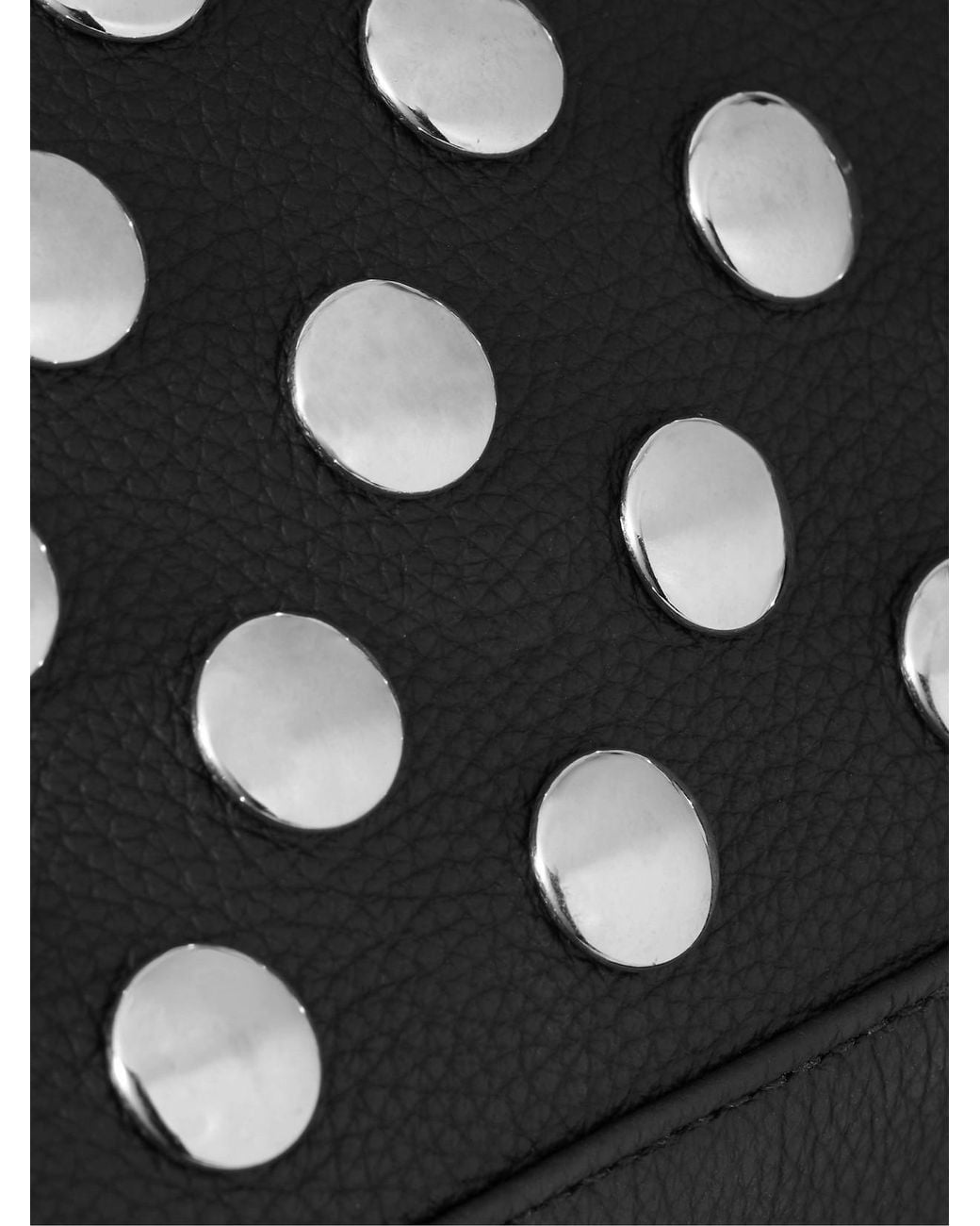 Khaite Black Elena Studded Textured-Leather Shoulder Bag