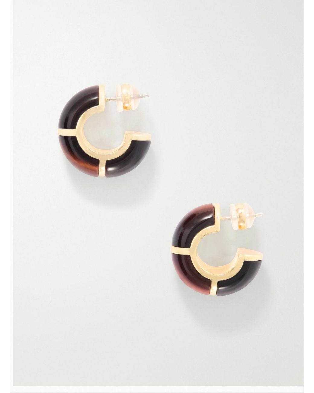 Lizzie Fortunato Natural Zellige-Tone Tiger's Eye Earrings