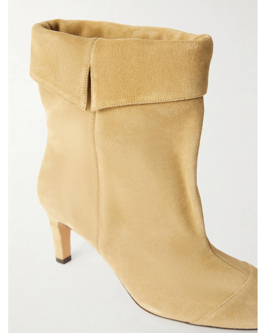 Isabel Marant Natural Eldra Suede Ankle Boots
