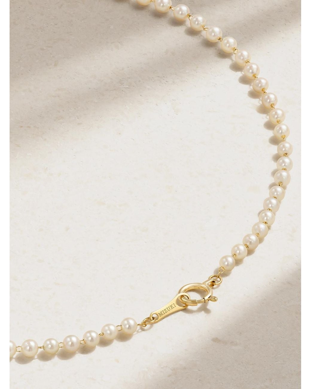 Mizuki Natural 14-Karat Pearl Necklace