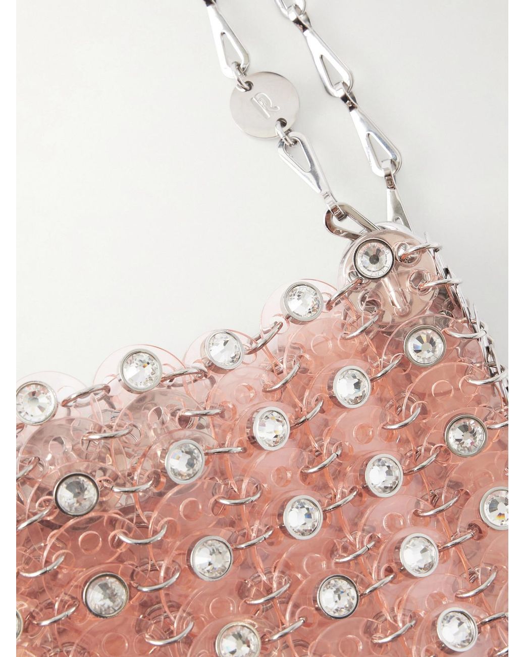 Rabanne White 1969 Nano Chainmail Shoulder Bag