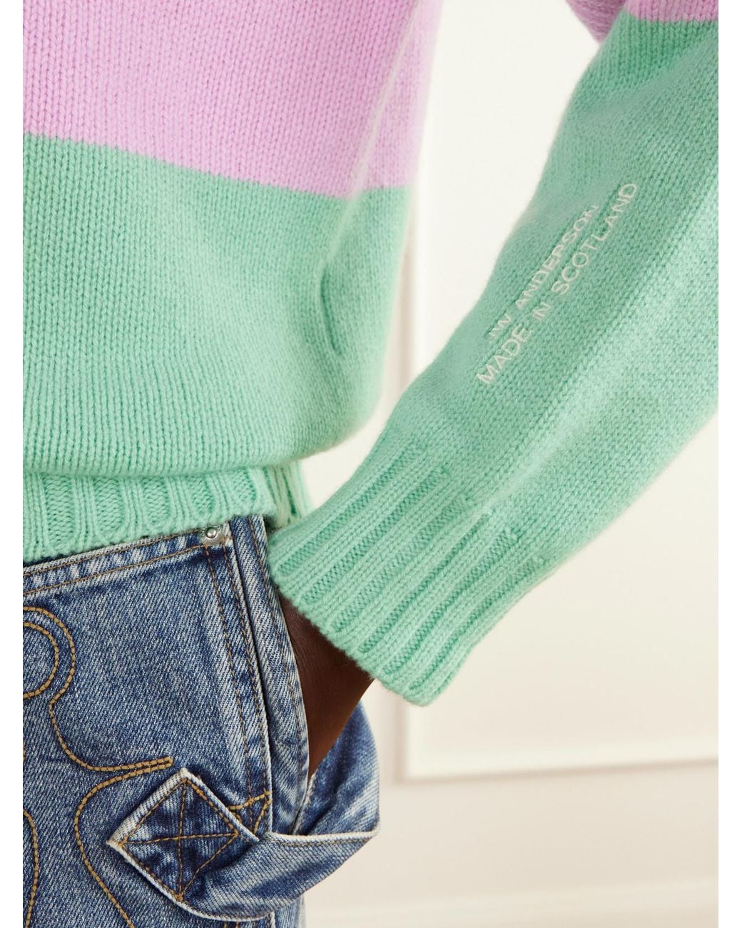 J.W. Anderson Blue Color-Block Intarsia-Knit Wool Sweater