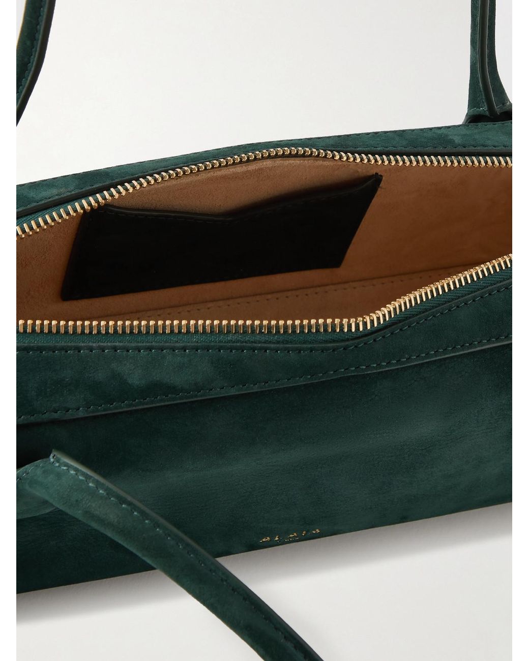 Alaïa Green Le Teckel Medium Nubuck Shoulder Bag
