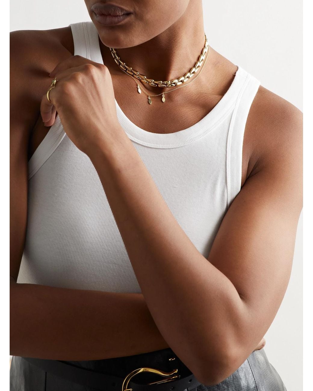 Jennifer Meyer Natural 18-Karat Diamond Necklace