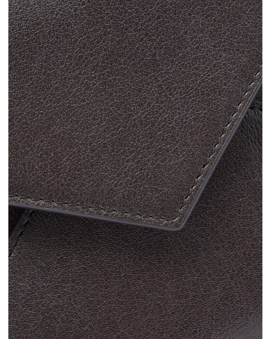 Saint Laurent Gray Textured-Leather Wallet