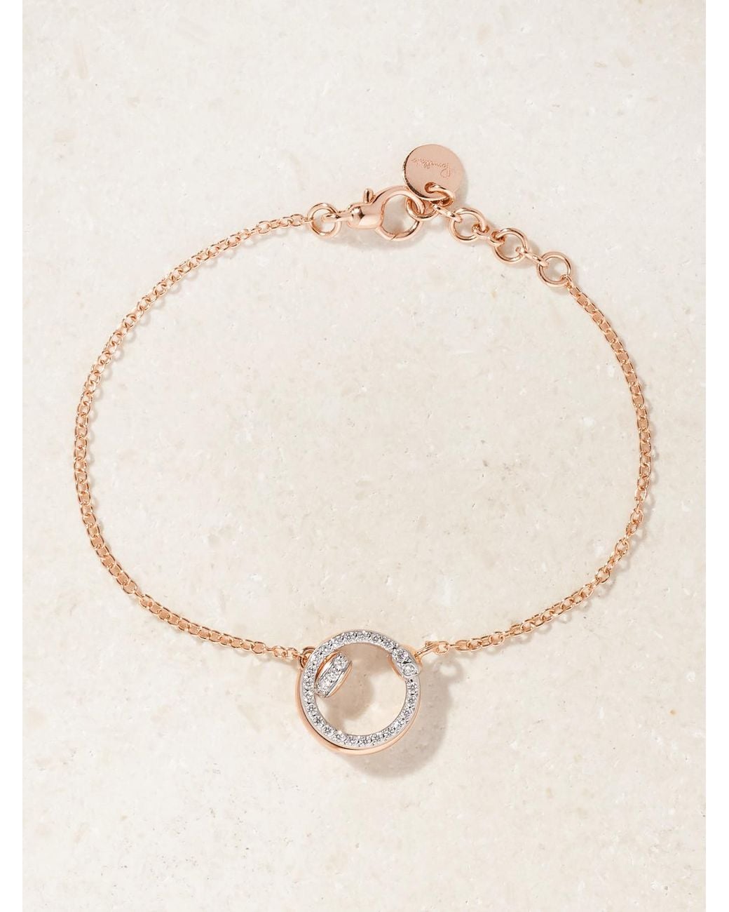 Pomellato Natural Together Rhodium-Plated 18-Karat Rose Diamond Bracelet