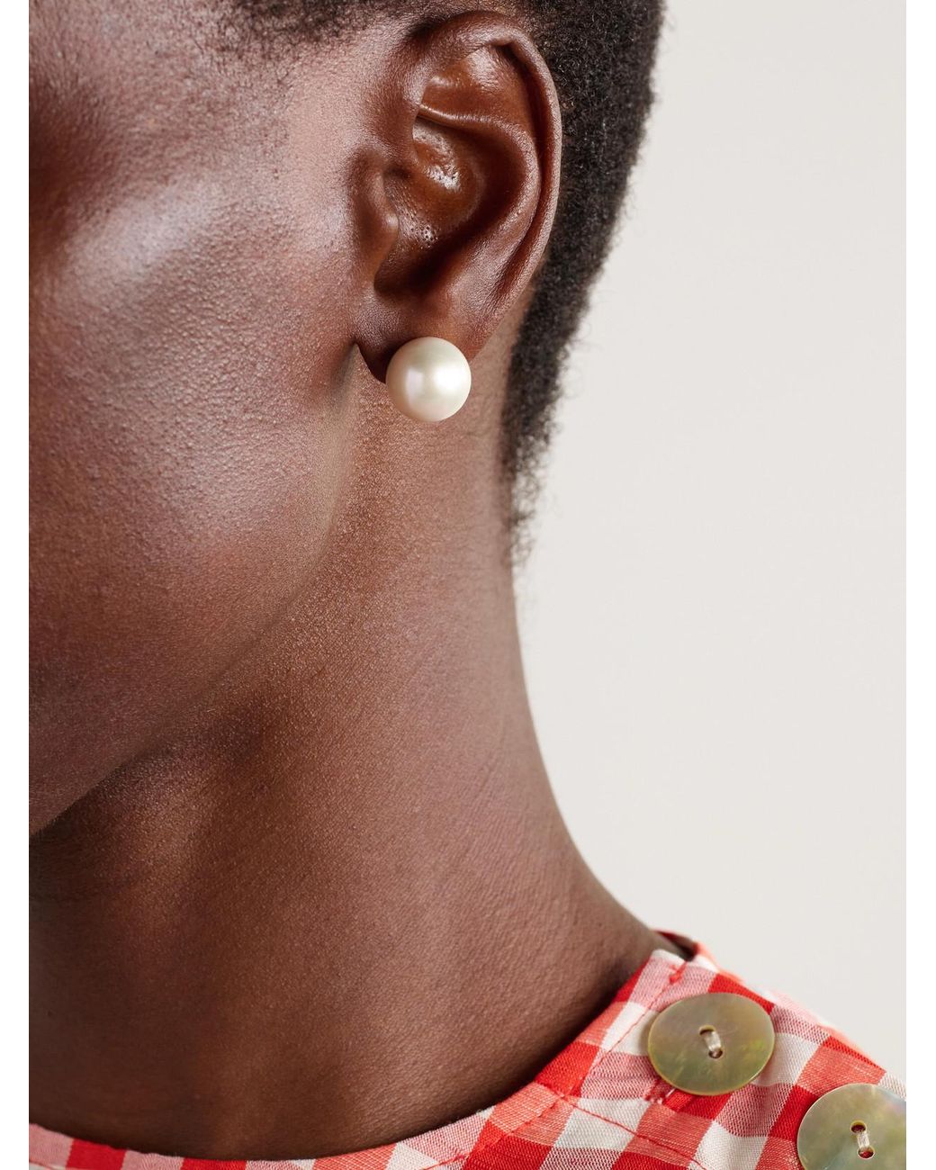 Sophie Bille Brahe Natural Moon 14-Karat Recycled Pearl Earrings
