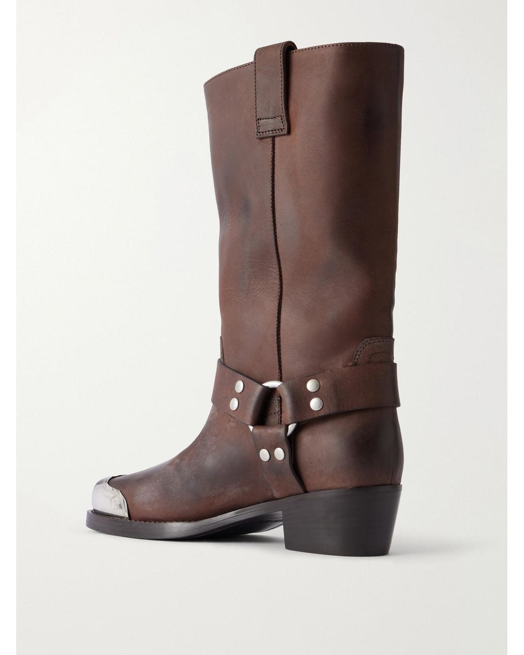 Paris Texas Brown Roxy 45 Embellished Leather Ankle Boots