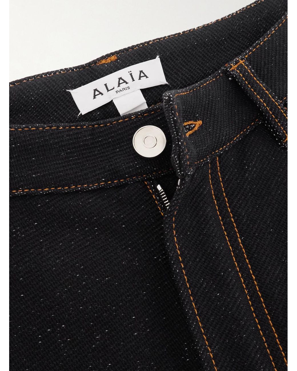 Alaïa Black Straight-Leg Jeans