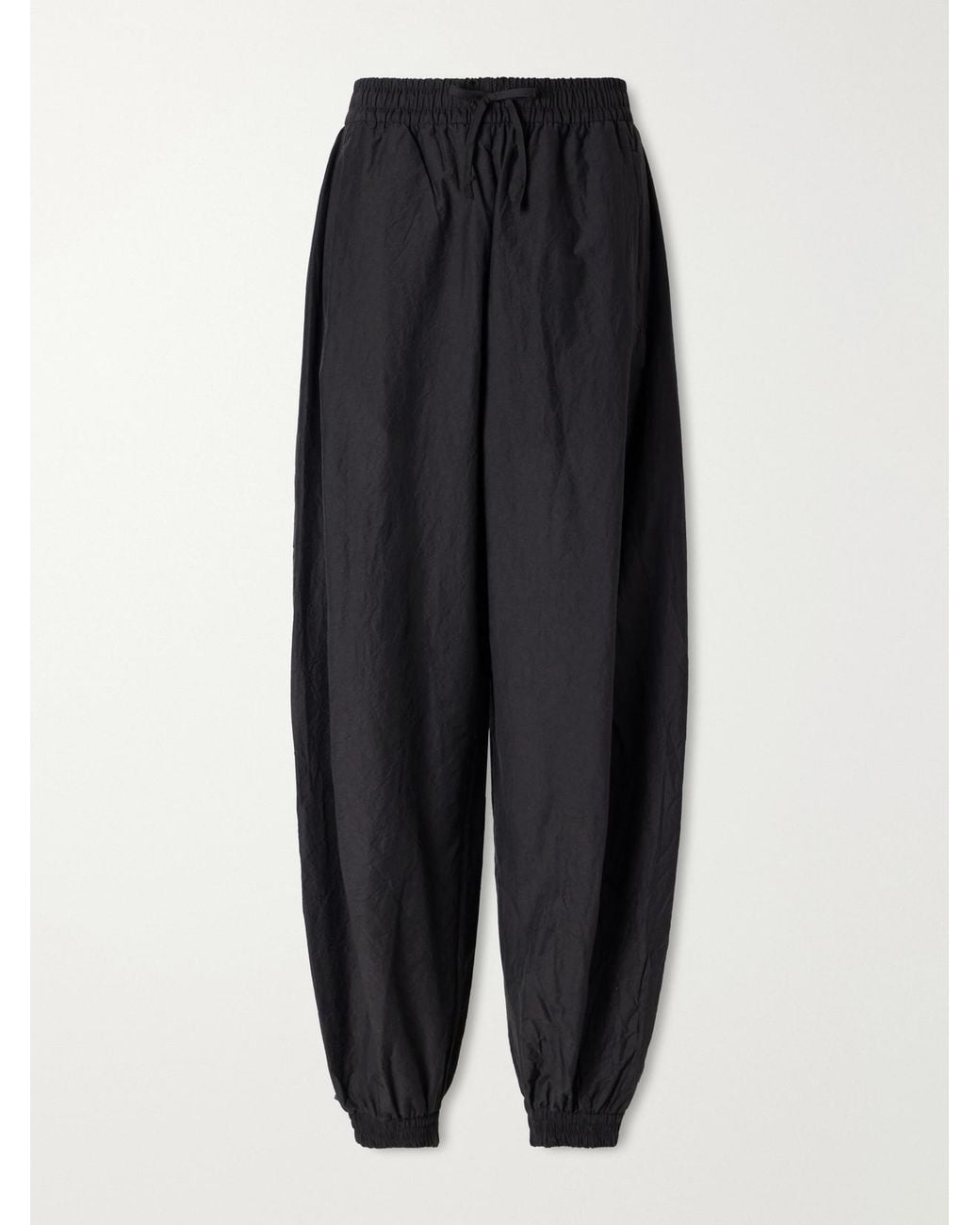 Rohe Black Cotton-Blend Seersucker Balloon Pants