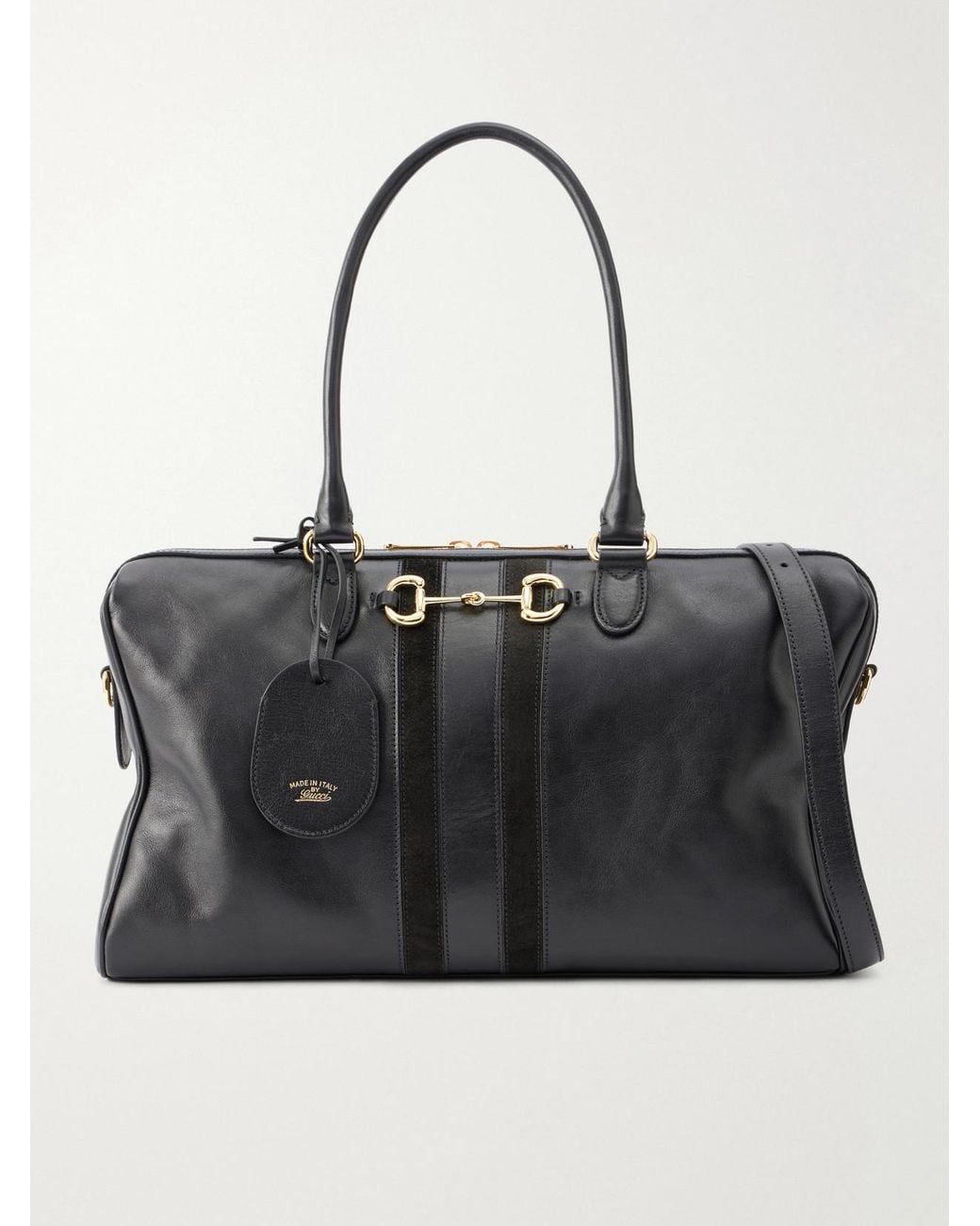 Gucci Black Borsetto Medium Leather Shoulder Bag