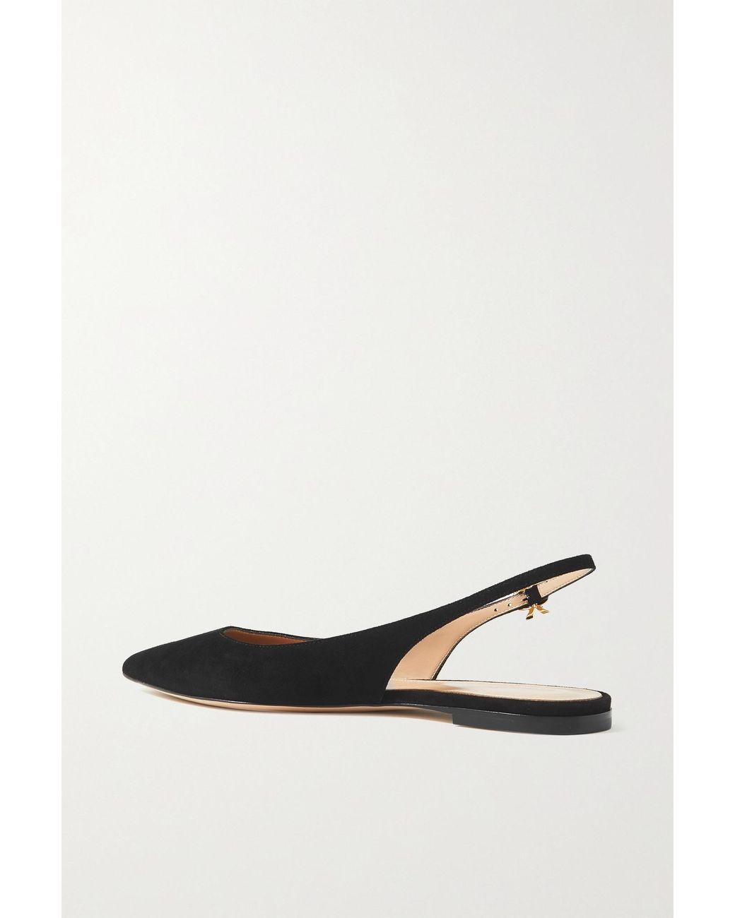 black suede slingback