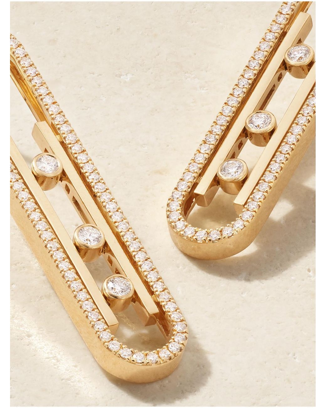 Messika Natural Move 10Th 18-Karat Diamond Earrings
