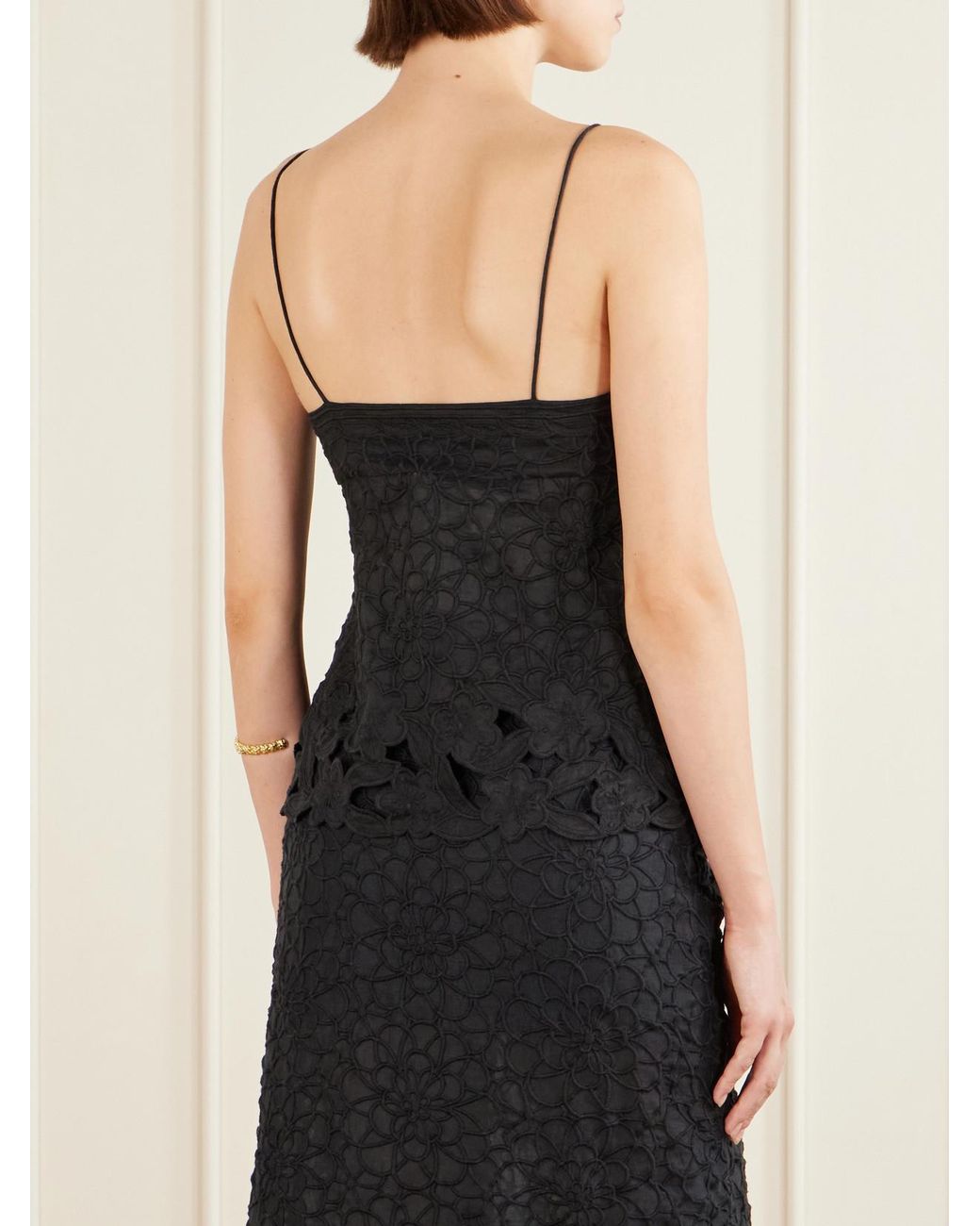 Isabel Marant Black Romeka Embroidered Ramie Tank