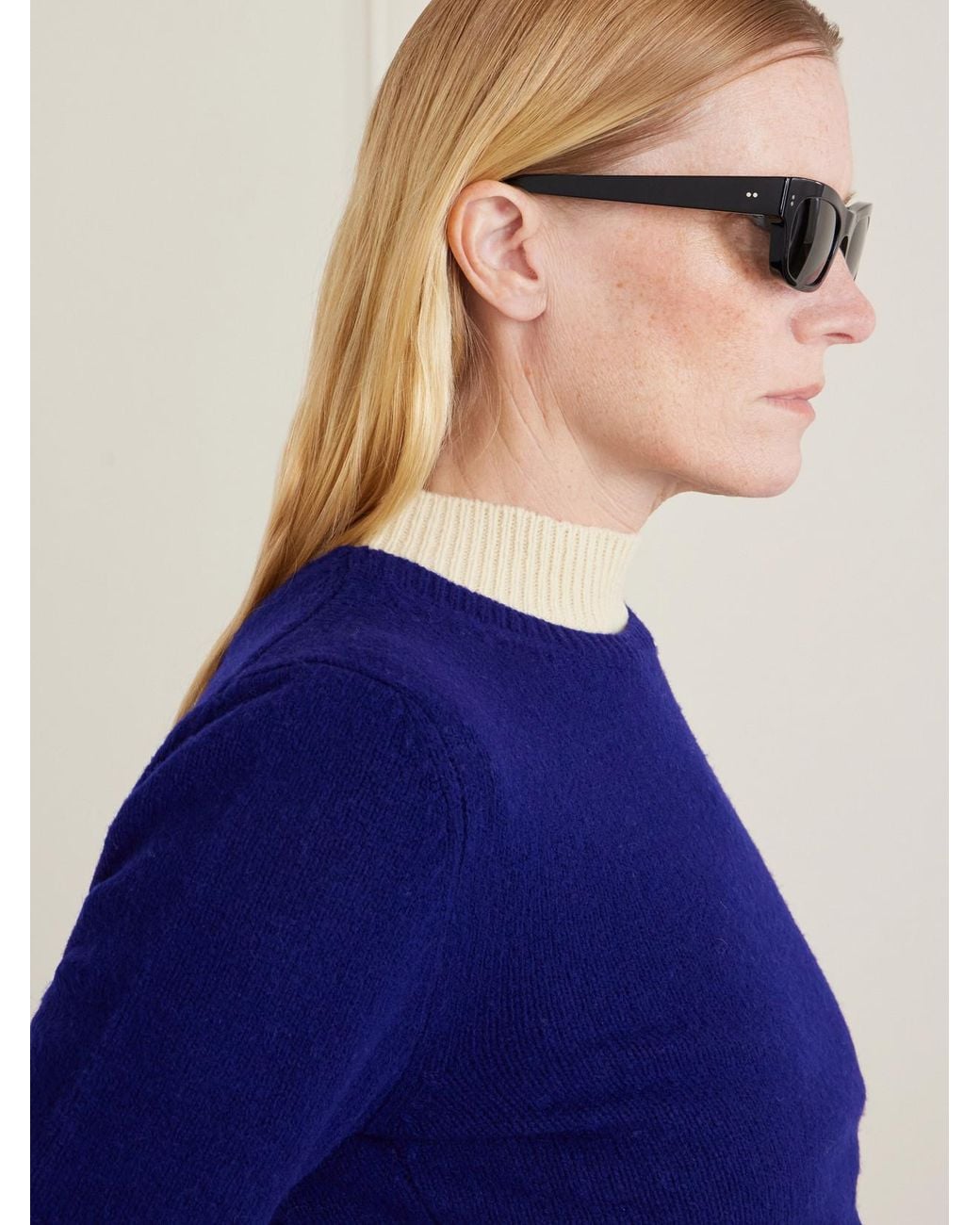 Oliver Peoples Gray Sonia D-Frame Acetate Sunglasses
