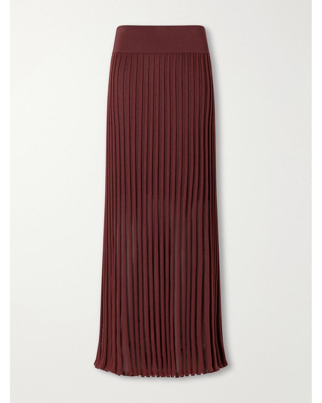 Zimmermann Purple Clash Striped Jersey Midi Skirt