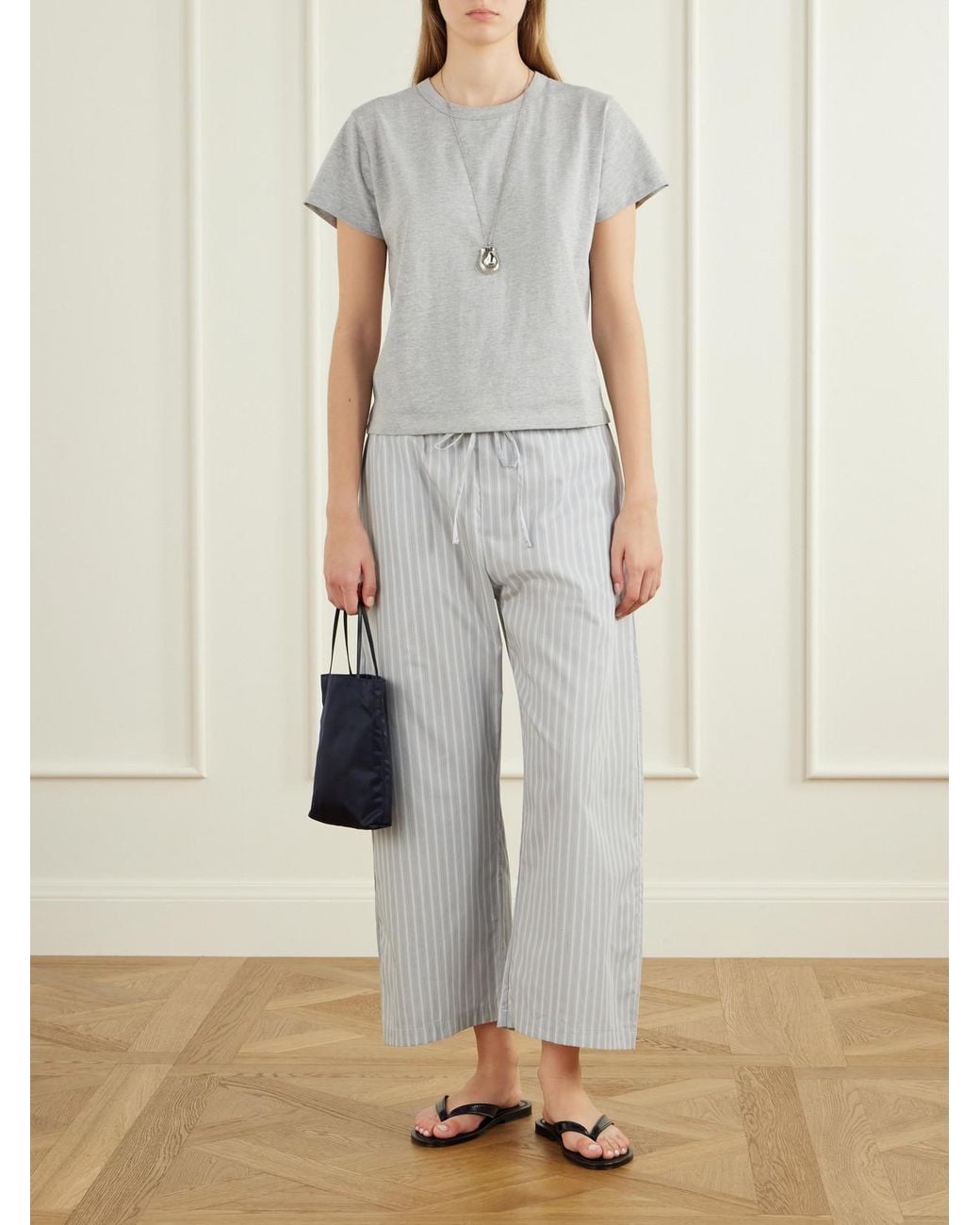 Leset Gray Margo Cotton-Jersey T-Shirt