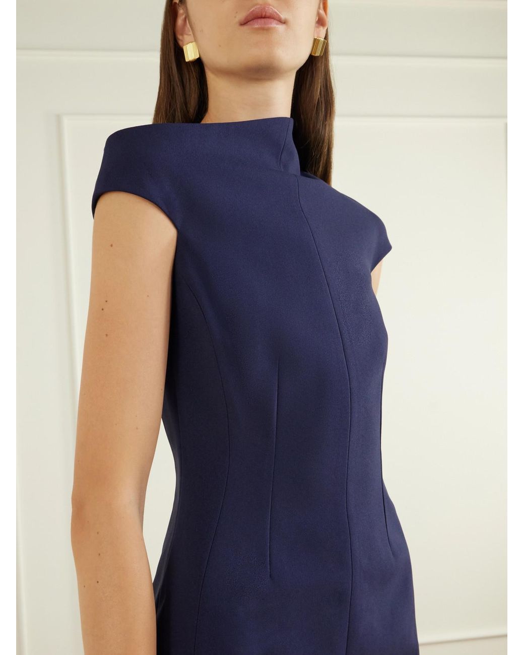 Solace London Blue Arion Crepe Gown