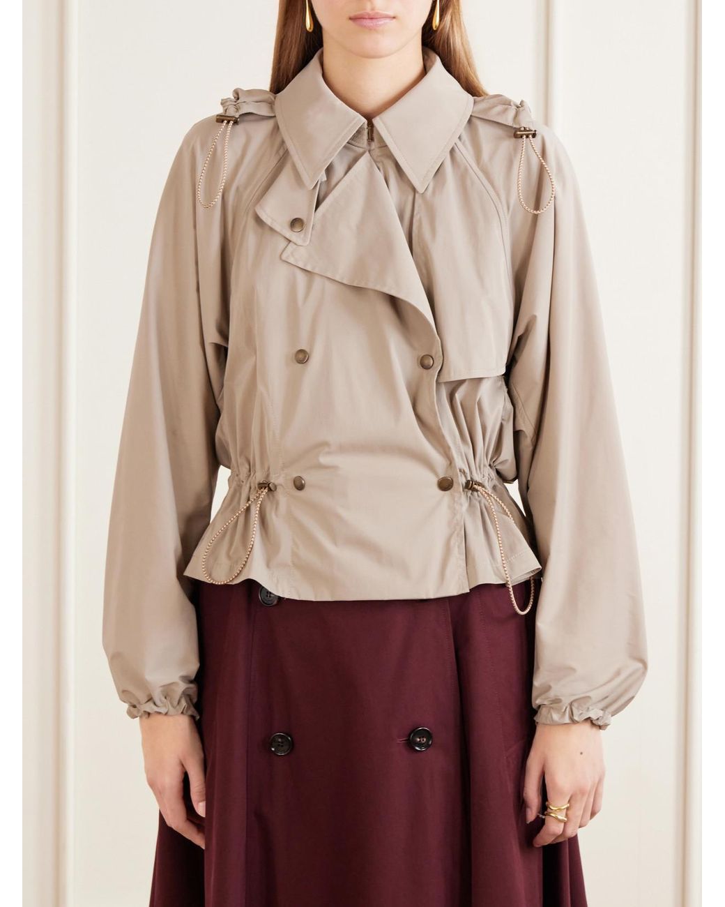 Burberry Natural Cropped Shell Jacket
