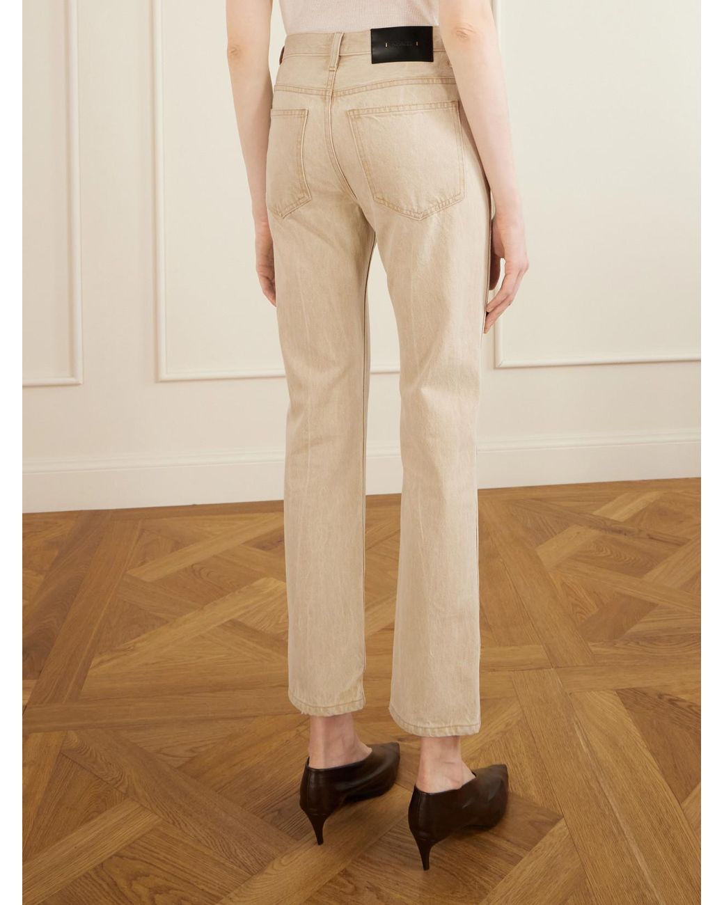 Khaite Natural Finley Straight-Leg Jeans