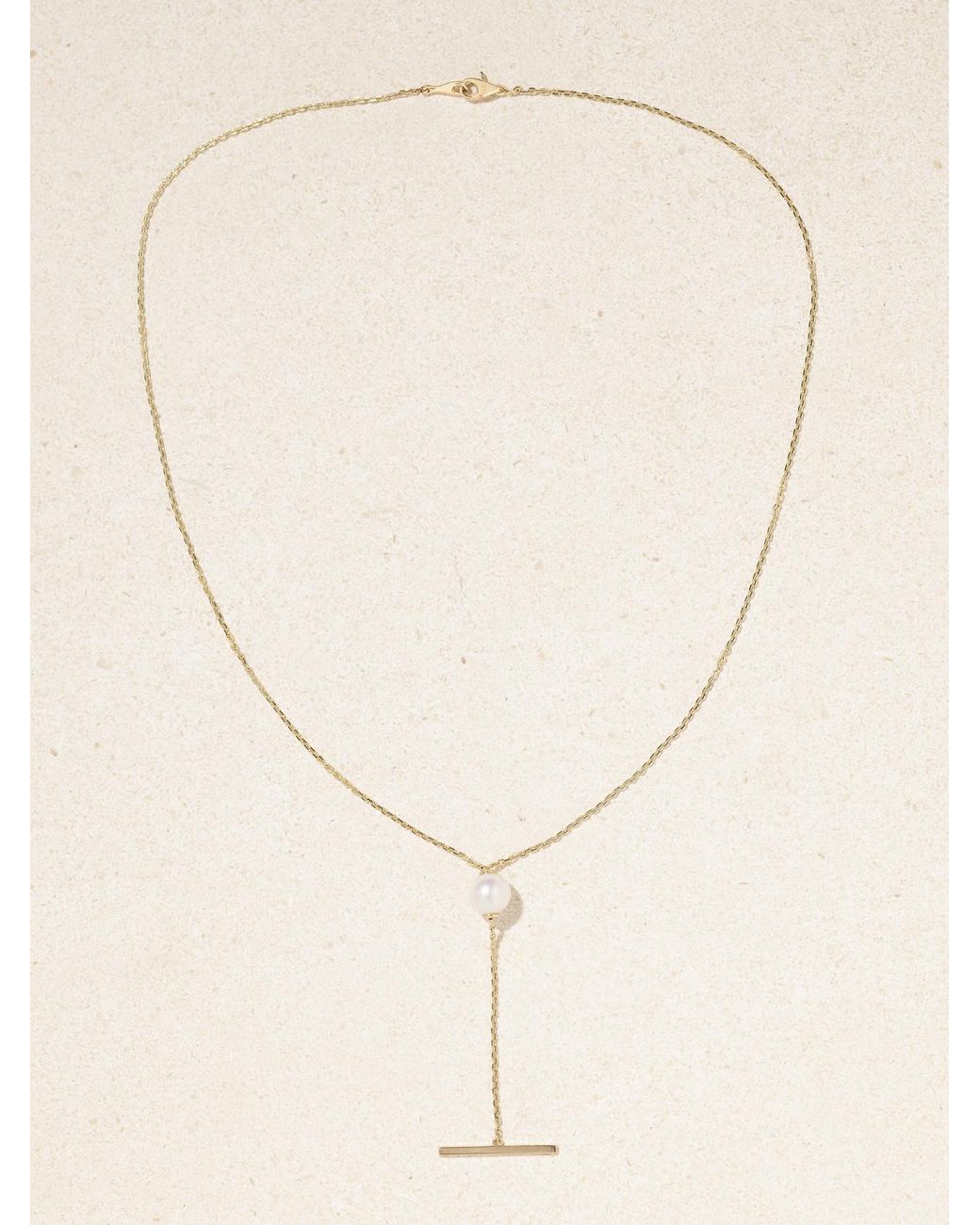 Mizuki Natural 14-Karat Pearl Necklace