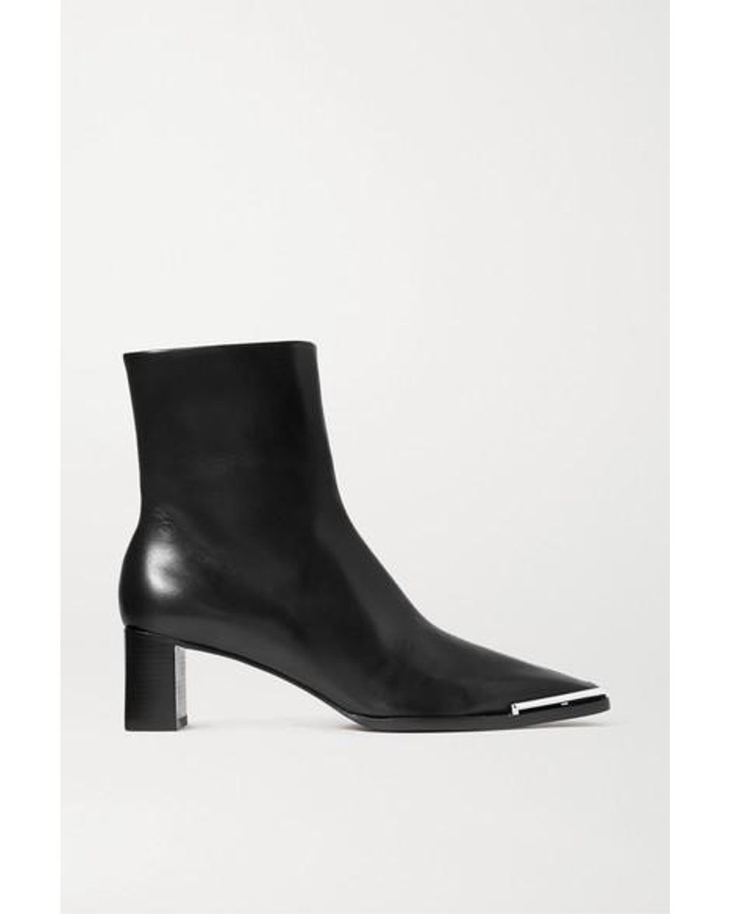 Alexander Wang Mascha Glossed-leather Ankle Boots in Black | Lyst