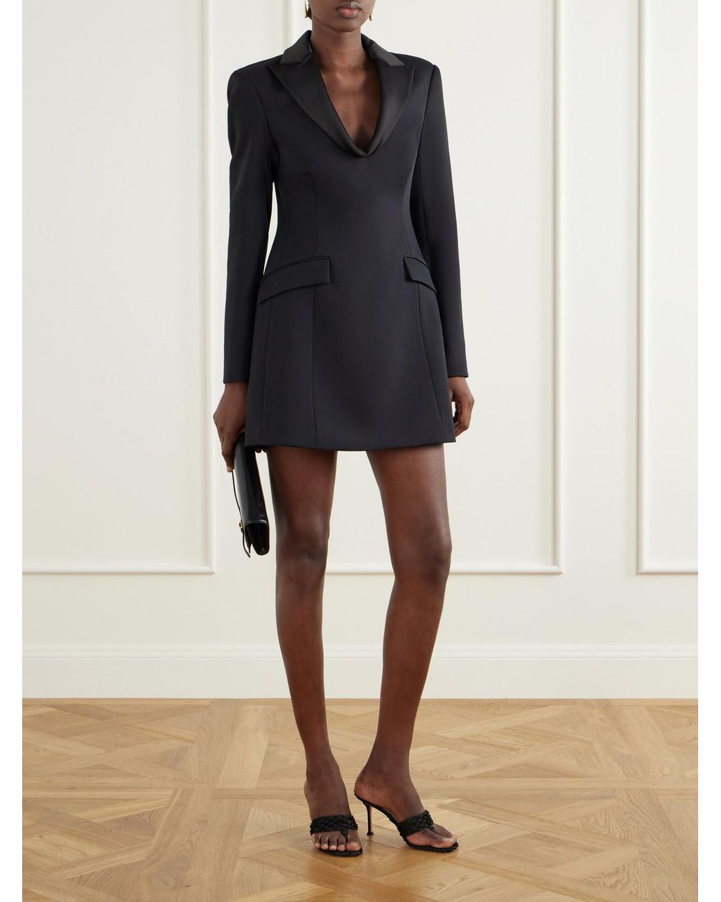 Jonathan Simkhai Blue Marina Padded Crepe Mini Dress