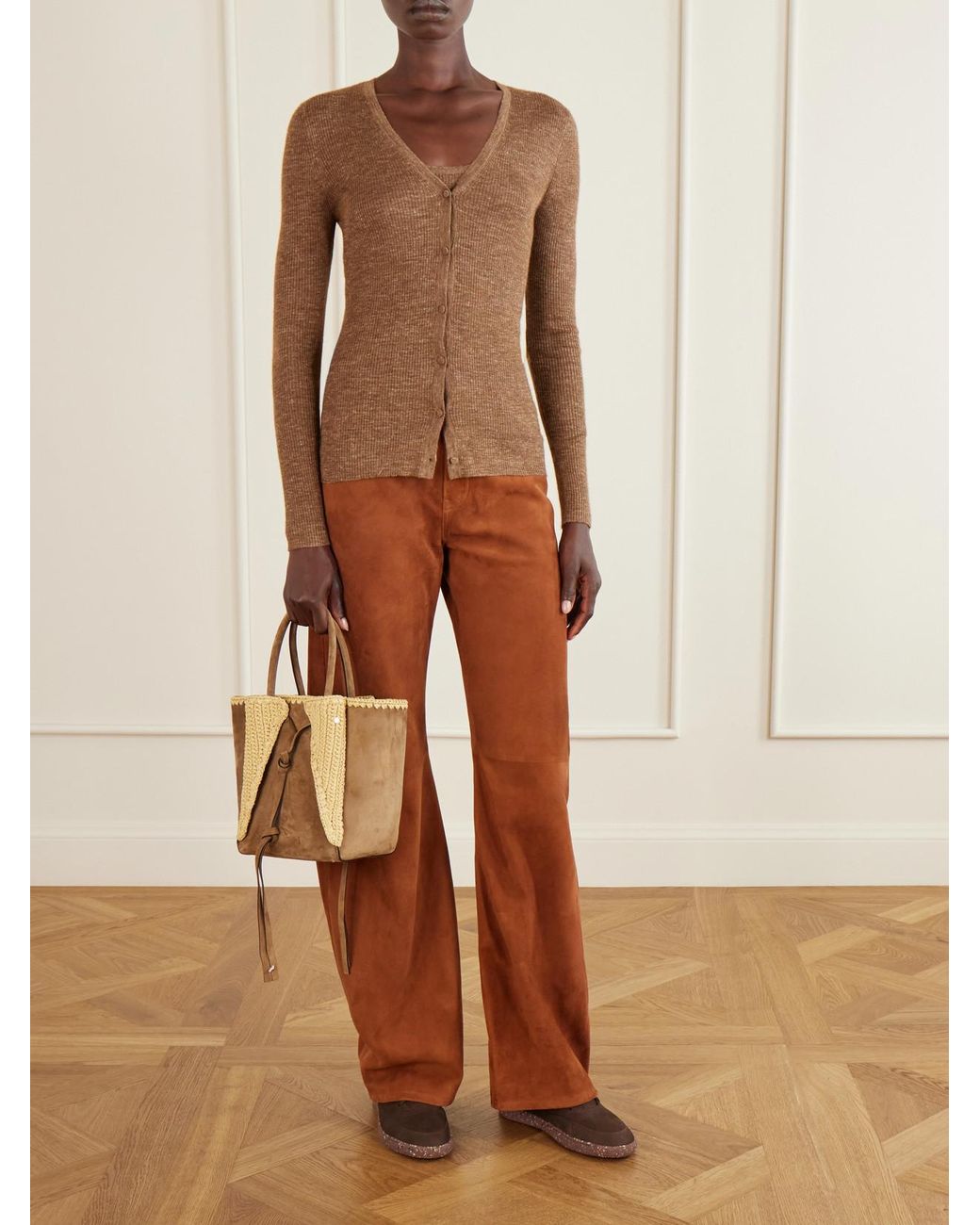 Gabriela Hearst Natural Marija Small Suede Tote