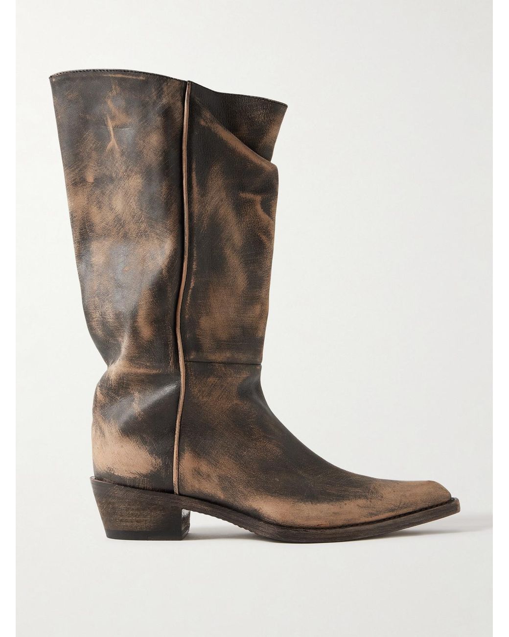 Khaite Brown Clive Leather Boots