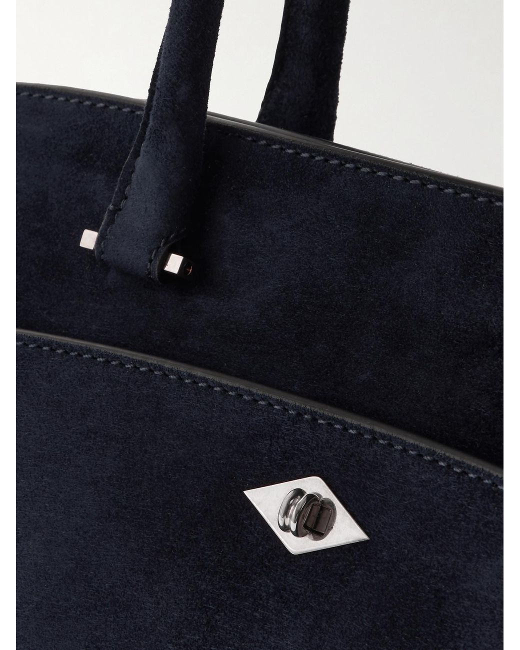 Metier Blue Private Eye Medium Suede Tote