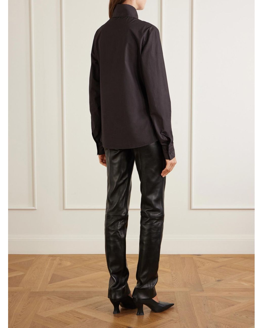 Khaite Black Ivy Cotton-Poplin Shirt