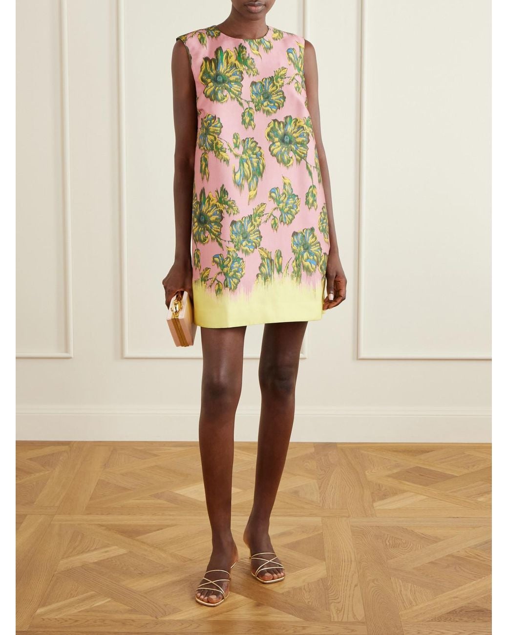 ALÉMAIS Multicolor Faye Floral-Print Twill Mini Dress