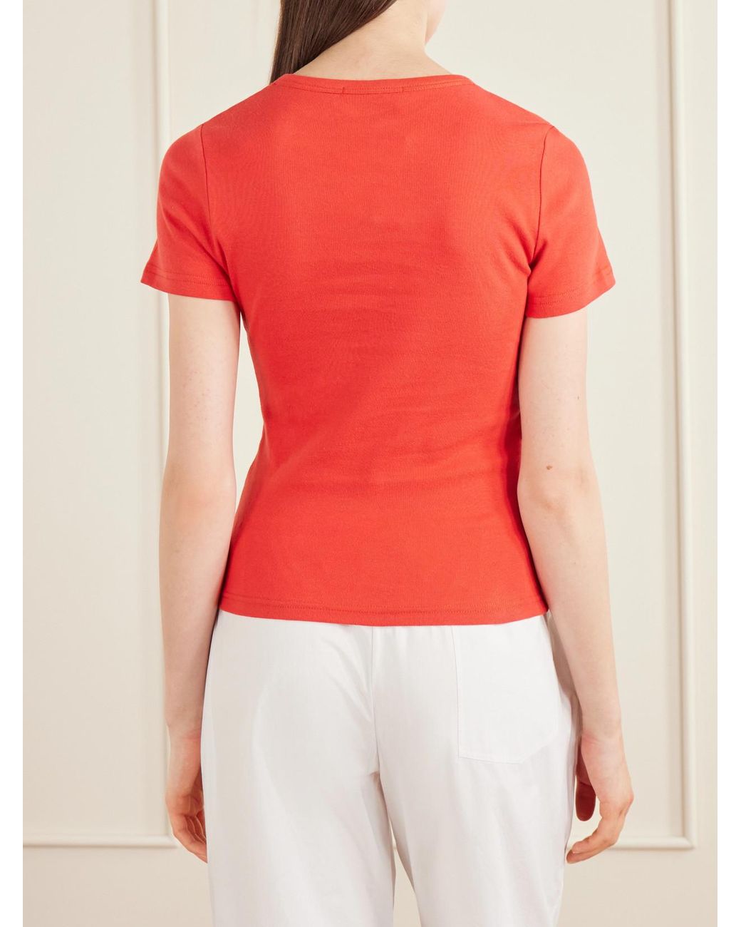 Matteau Red Baby Tee Cotton Shirt