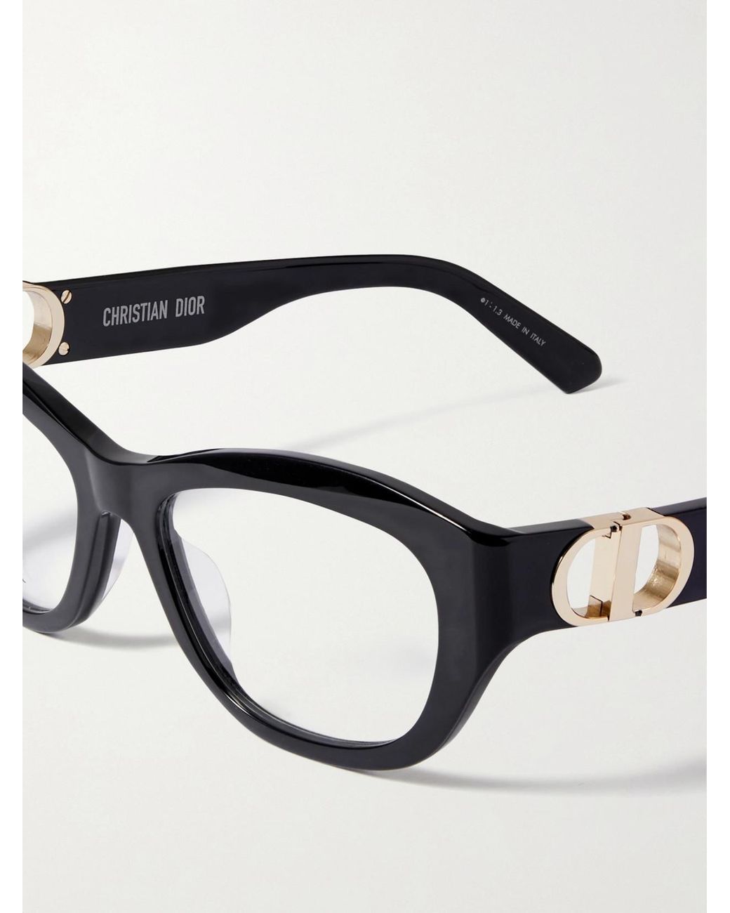 Dior Black 30Montaigne0 B1I Oval-Frame Acetate Optical Glasses