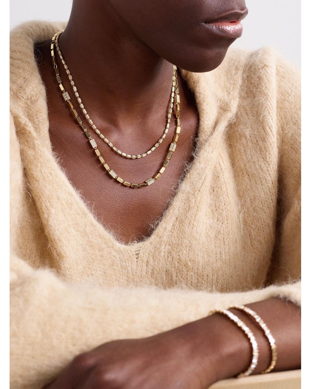 Suzanne Kalan Natural 18-Karat Diamond Necklace