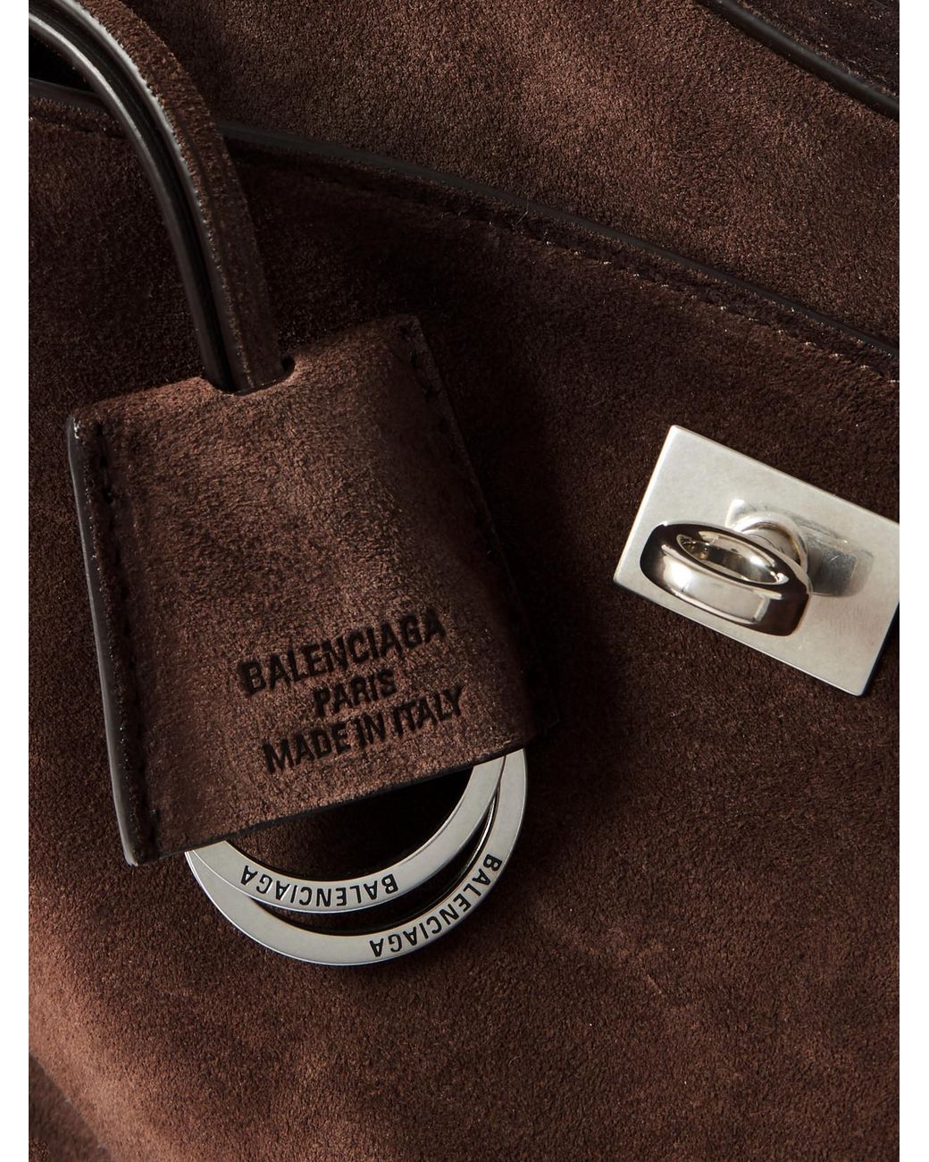 Balenciaga Brown Rodeo Mini Suede Shoulder Bag