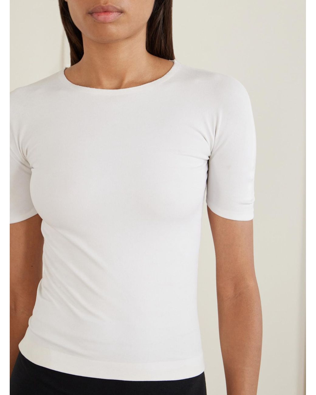 Gucci White Stretch-Jersey T-Shirt