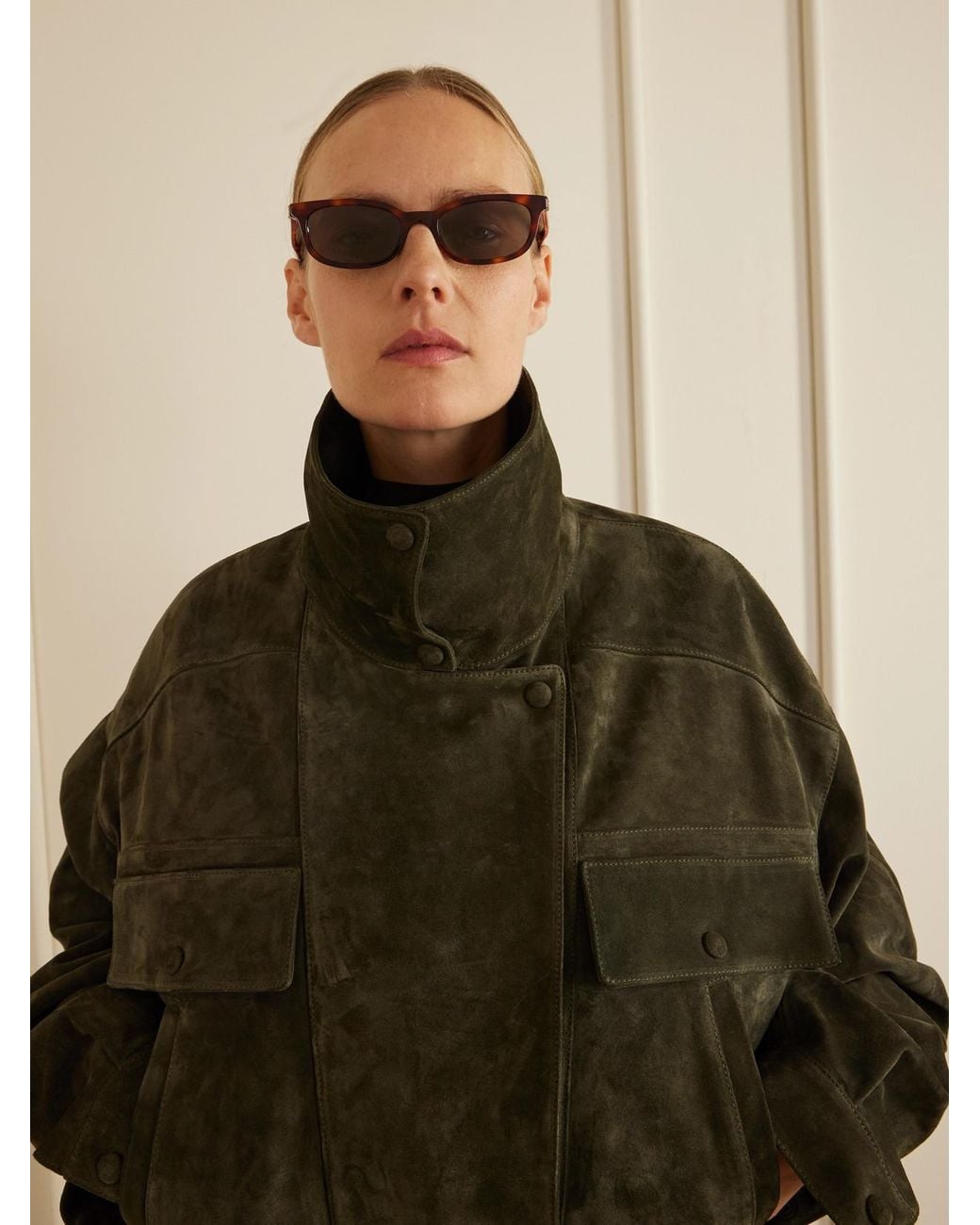 Saint Laurent Multicolor Cat-Eye Acetate Sunglasses