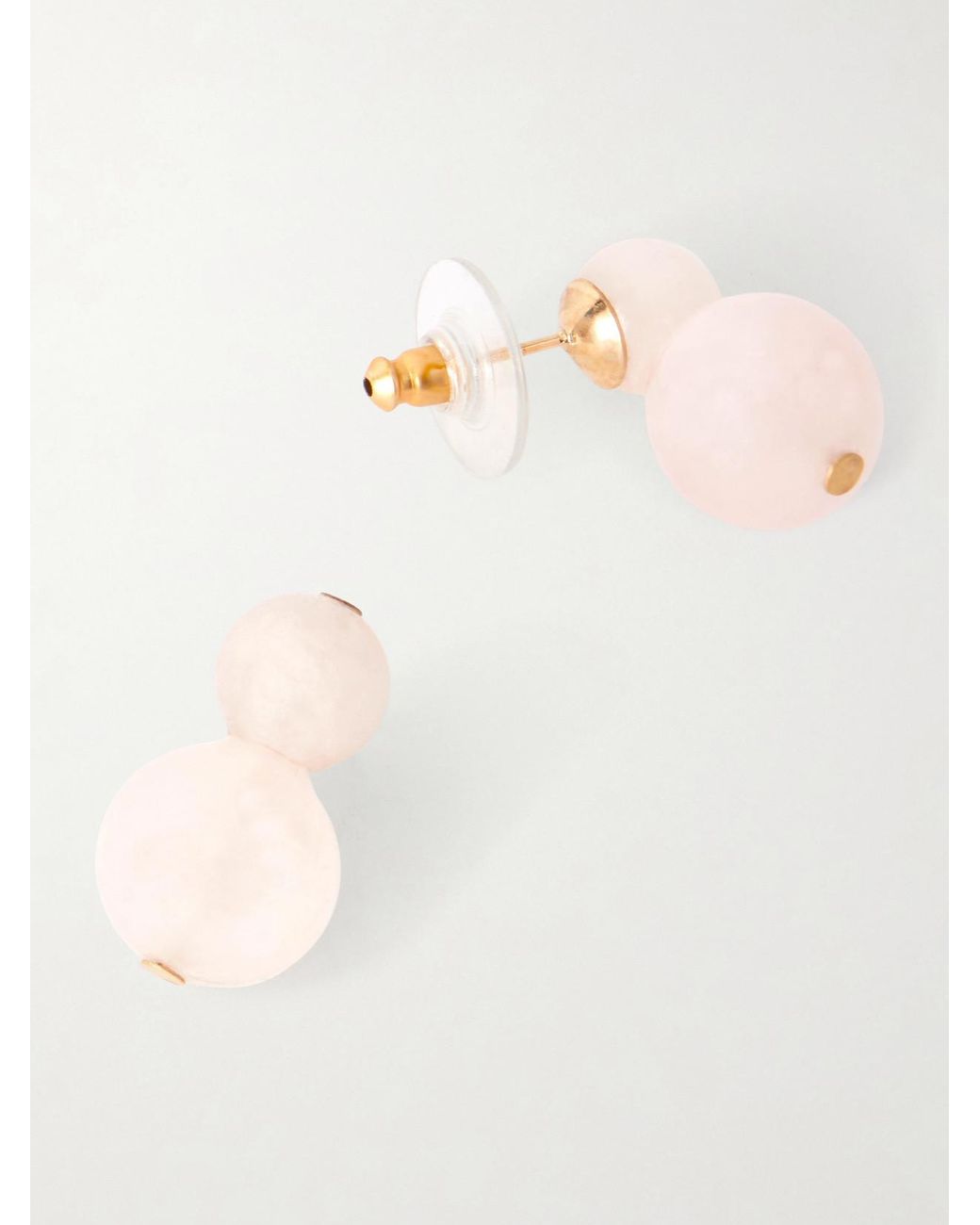 Jennifer Behr Natural Cara Rose Quartz Earrings