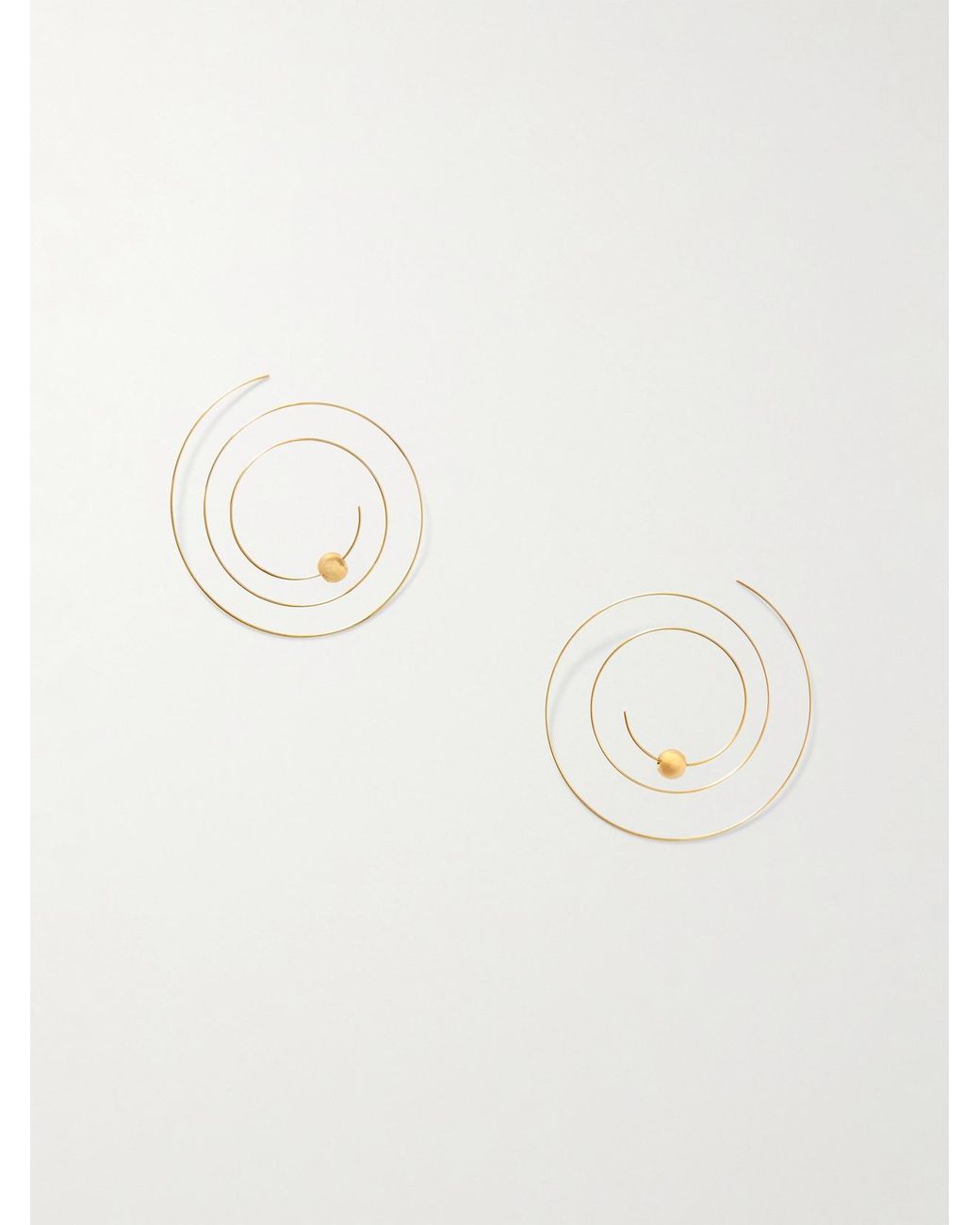 Alaïa Natural Thin Spiral-Tone Earrings