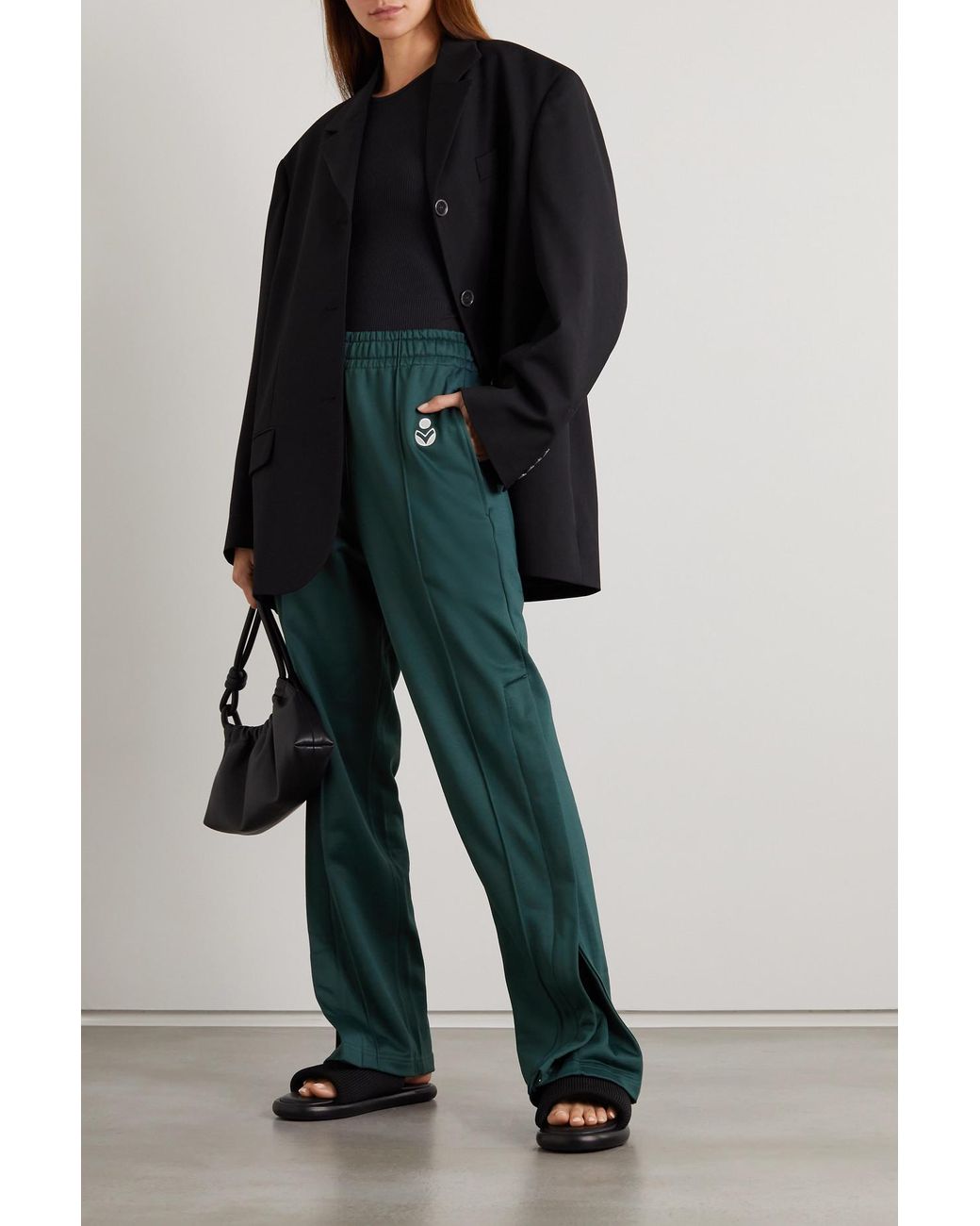 Étoile Isabel Marant Inaya Embroidered Jersey Track Pants in Green | Lyst  Canada