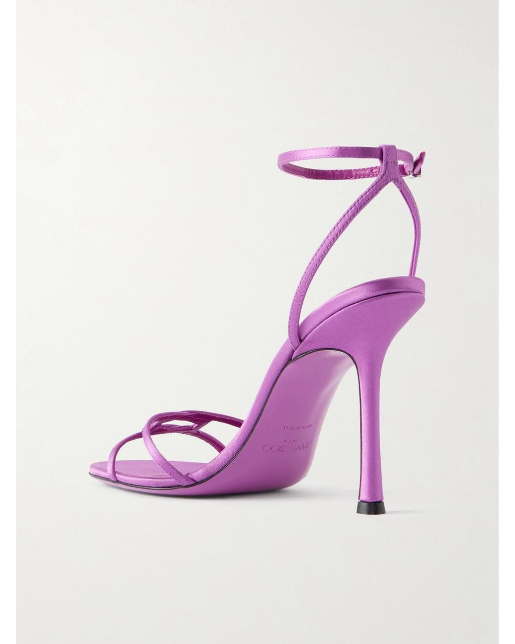 Jimmy Choo Pink Leo 100 Satin Sandals