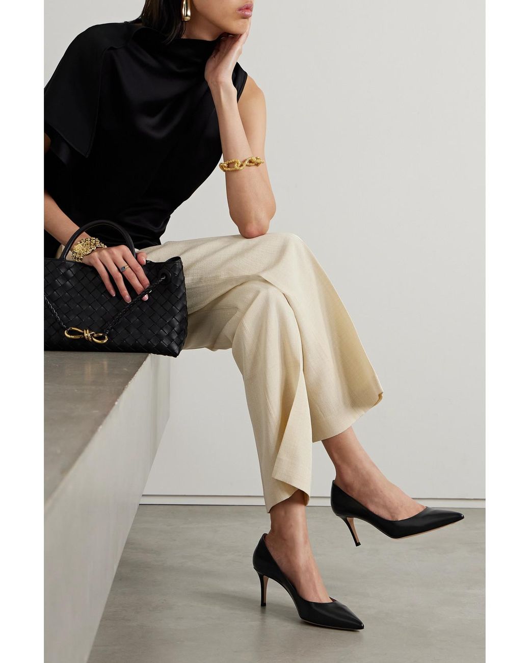 Gianvito Rossi Black Gianvito 70 Leather Pumps