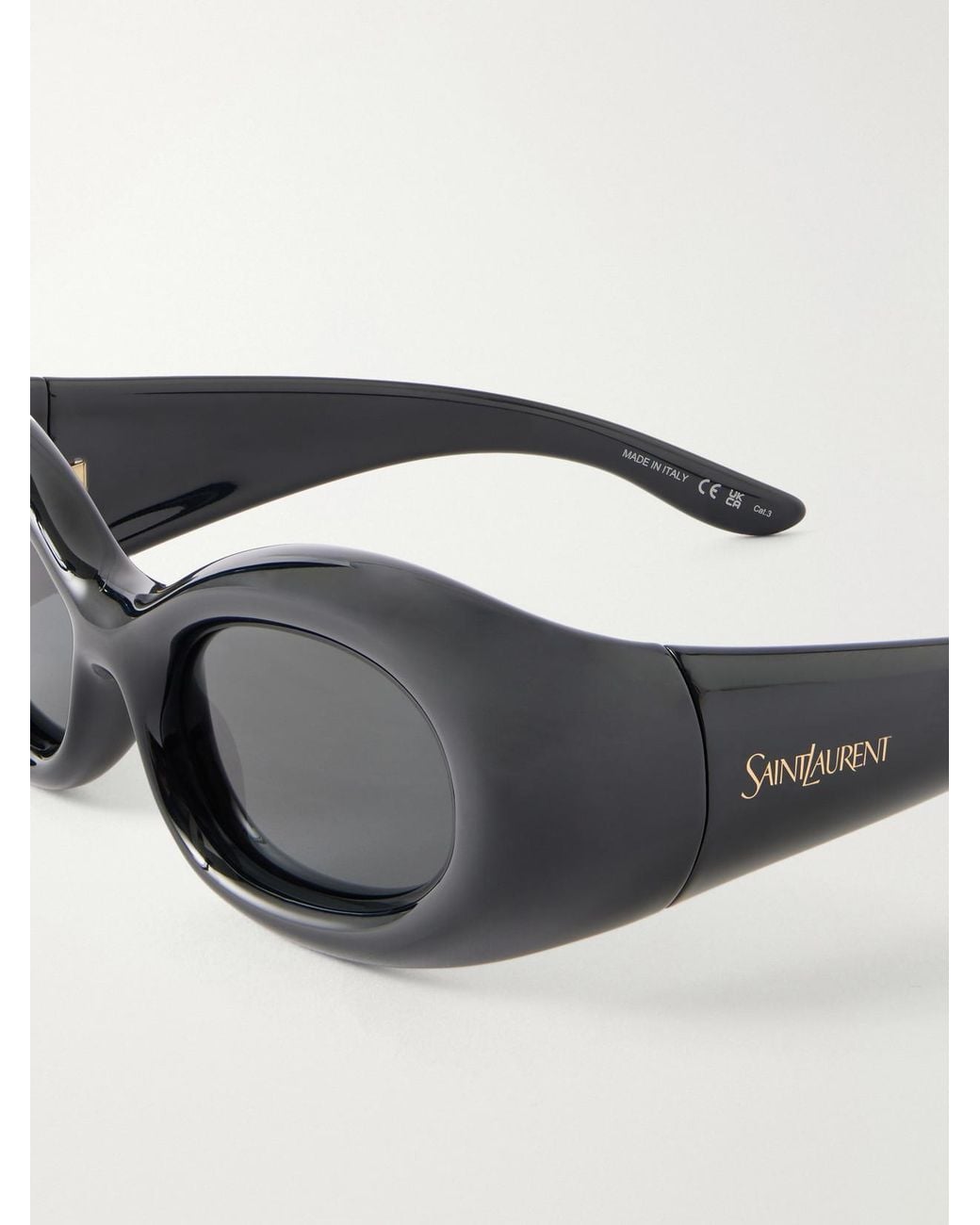 Saint Laurent Black Sl 968 Round-Frame Injected Sunglasses