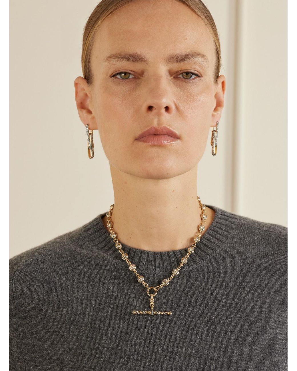 Lucy Delius Natural Ball Breaker 14-Karat Diamond Necklace