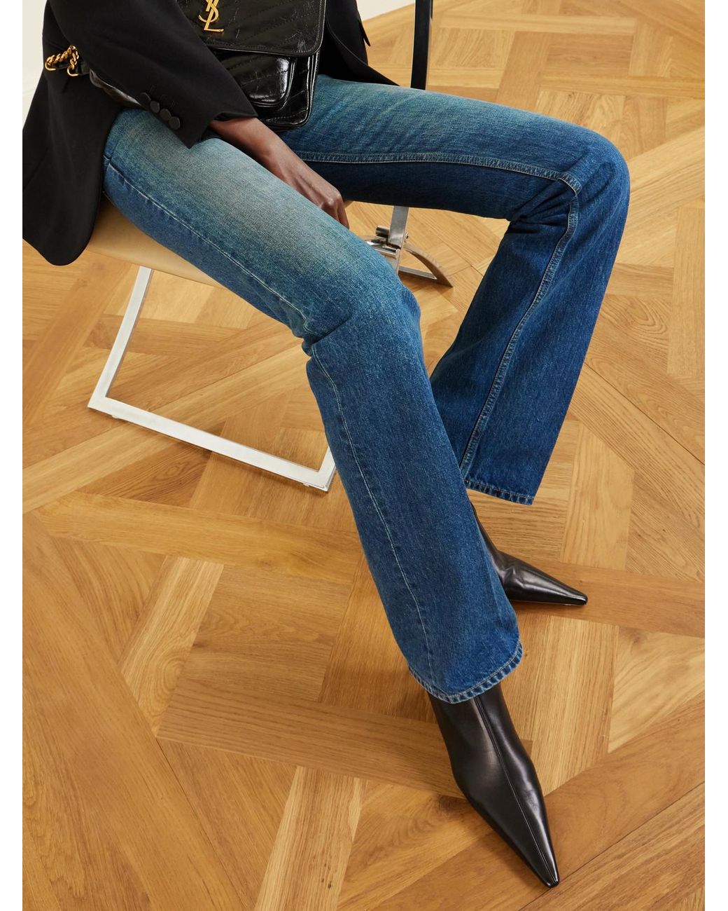 Saint Laurent Blue Neo Clyde Straight-Leg Jeans