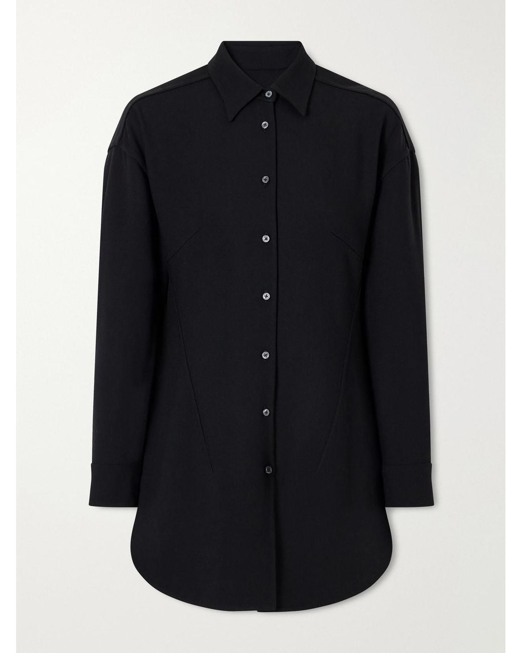 Jil Sander Blue Wool-Blend Twill Shirt
